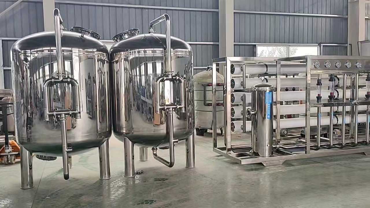 鸠江全不锈钢10T双级反渗透设备饮料厂定制